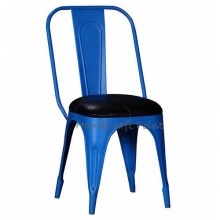 Iron Tolix Cafe Chair with Cushion Seat